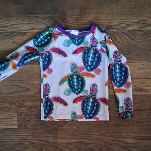 Vibrant Sea Turtle Kids Rashguard